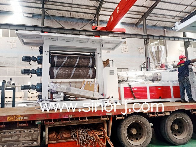 又一套pvc仿大理石板生產(chǎn)線(xiàn)發(fā)貨國(guó)內(nèi)